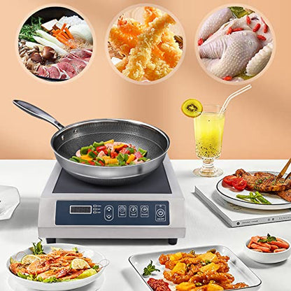 Professional Portable Induction Cooktop, Commercial Range Countertop Burner, 1800 Watts Induction Burner,Countertop Induction Cooktop Hob Push-Button Control Cooker Stove Induction Oven