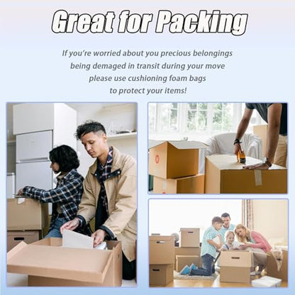 XHmax 50PCS 6x8Inch Cushioning Foam Pouche for Moving and Storing - size: 50PCS-6X8IN(1T)