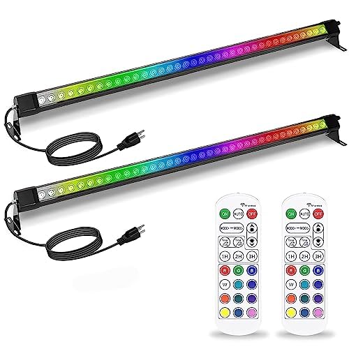 72W Outdoor Wall Washer Light, 48'' Dimmable Color Change RGB LED Wall Washer Light Bar,120V IP67 Waterproof LED Stage Light for Patio Church Landscape Yard Garden 2 Pack - size: RGB 48Inch 2Pack