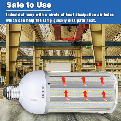 2 Pack 150W LED Corn Light Bulb, Super Bright 150Watt Corn Bulbs, E26 Base with E39 Adapter,5000K,18000LM LED Light Bulb for Garage Warehouse Workshop Barn (150W)