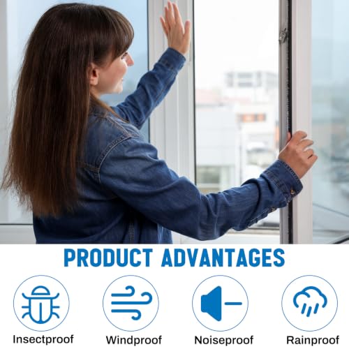 Pushglossy 4 Pcs 48inch Commercial Door Astragal Seal with Weatherstripping - size: 48 Inch