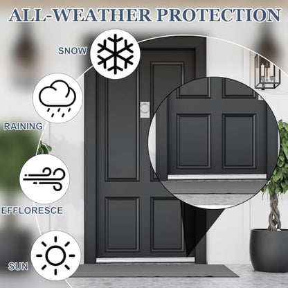 Hicarer 2 Pcs 2" x 36" Door Sweep with Rain Drip, Sliver - color: Sliver, size: 0.5625" W X 2" H X 36" L