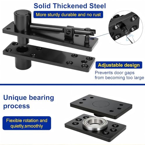 Hidden Door Hinge,700Lbs Load-Bearing,Heavy Duty 360°&180°Swing Pivot Hinge - size: Medium