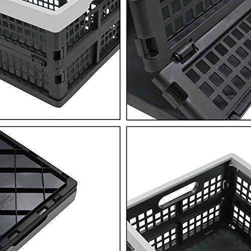 16-Liter Collapsible Storage Crates/Folding Milk Basket, Set of 2 - size: 16 liter
