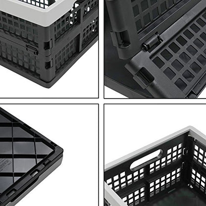 16-Liter Collapsible Storage Crates/Folding Milk Basket, Set of 2 - size: 16 liter