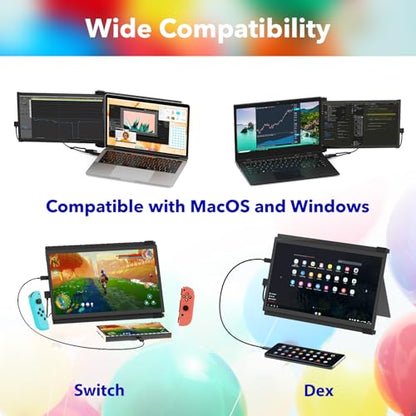 Duex Plus DS Laptop Screen Extender,13.3" FHD 1080P Laptop Monitor Extender - size: 13.3-inch