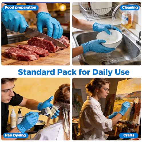 Food Grade Nitrile Gloves Small, 100Pcs, 5 Mil - color: Blue(100 Pcs), size: Small