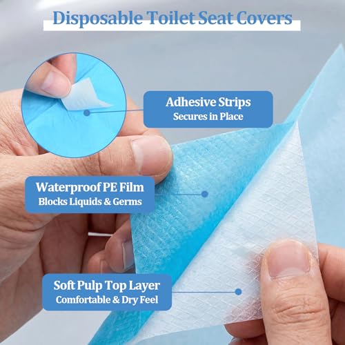 40 Pack Disposable Toilet Seat Covers Toilet Seat Cover for Adults Individually for for Public Restrooms, Travel, Airports, and Hotels (23.6"x15.7") - size: 40 PACK