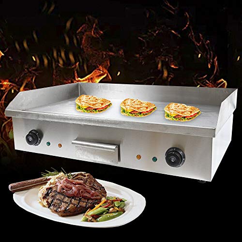 3000W 28.6"x15.7" Commercial Flat Top Grill Countertop Teppanyaki Griddle - color: 3000W, 28.6"x15.7"