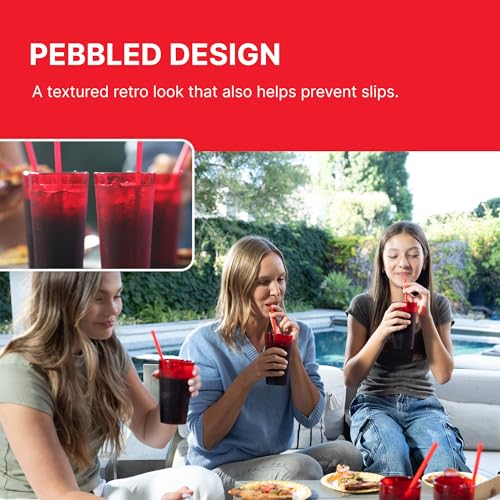 Cambro 16 Ounce (oz) Restaurant Grade Beverage Tumblers (6 Pack) - Drinking Glasses, Stackable, BPA-Free, Shatter-Proof, Dishwasher Safe (Ruby Red) - color: Ruby Red