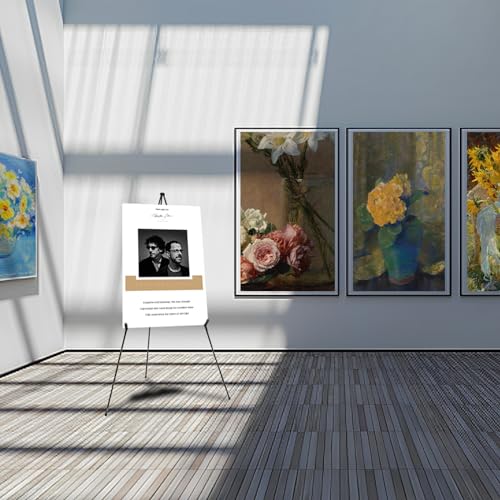 2 Pack Easel Stand for Wedding Sign & Poster, Adjustable Easels for Display - color: Black 2PC