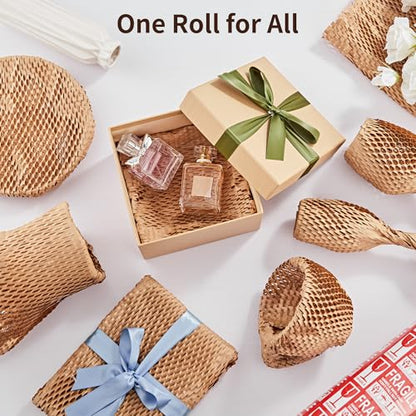 JARLINK Honeycomb Packing Paper, 15" x 328' Bubble Wrap Roll for Packing - size: 15"x 328'