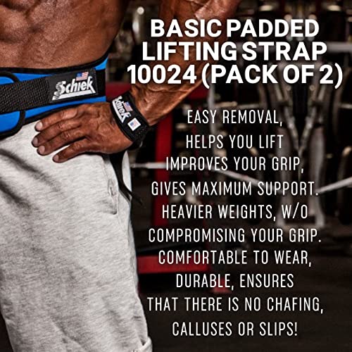 Schiek Sports, Inc. Basic Padded Lifting Straps in Black
