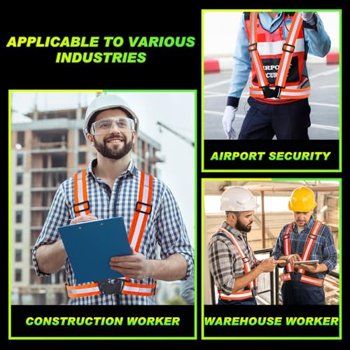 Hercicy Reflective Vest High Visibility Safety Vests Bulk - color: Orange