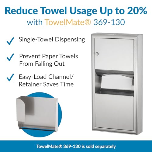 Bobrick B-3699 Paper Towel Dispenser & Waste Receptacle, Surface-Mounted