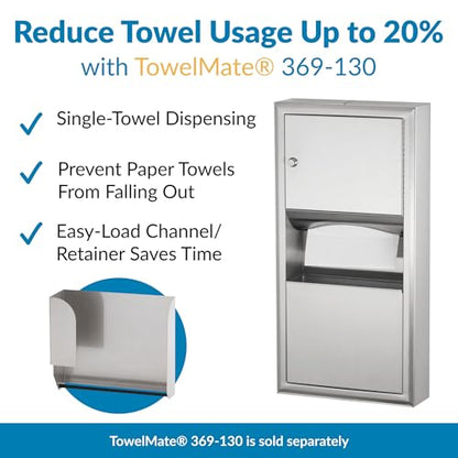 Bobrick B-3699 Paper Towel Dispenser & Waste Receptacle, Surface-Mounted