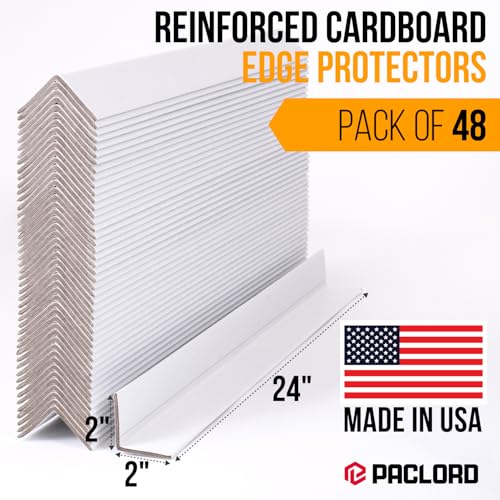 24" x 2" x 2" Reinforced Cardboard Edge Protectors, Pack of 48 - color: Thickness: 0.16", size: Pack of 48