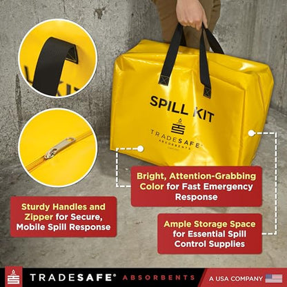 TRADESAFE Universal Spill Kit OSHA Approved, Portable Spill Kit Bag - style: Spill Kit Bag