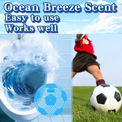 Urinal Screens Deodorizer 48 Pack, Splash-Proof Urinal Screen, Odour Control for Restrooms in Pubs, Schools, Hotels (24 Pack Ocean and 24 Pack Orange)