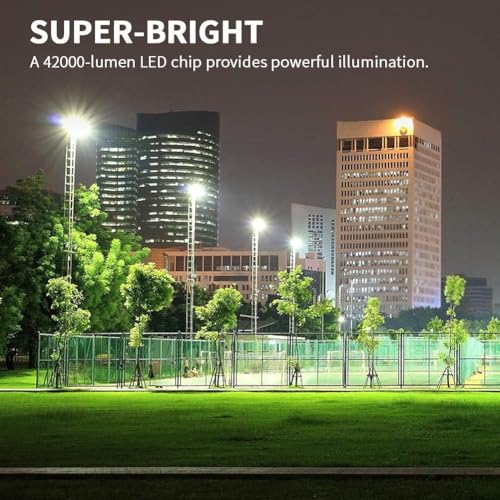 ledmo LED Flood Light Outdoor 240 Watt, Floodlights with Dusk to Dawn - size: Standard/240-Photocell