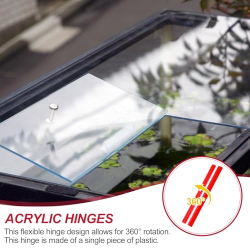 uxcell 2pcs Acrylic Flexible Hinges 200x35mm Invisible Living Hinge 360° - size: 200x35mm