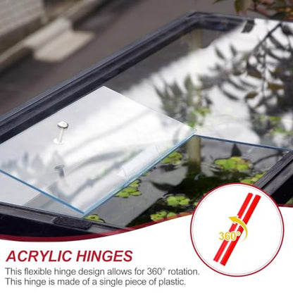 uxcell 2pcs Acrylic Flexible Hinges 200x35mm Invisible Living Hinge 360° - size: 200x35mm