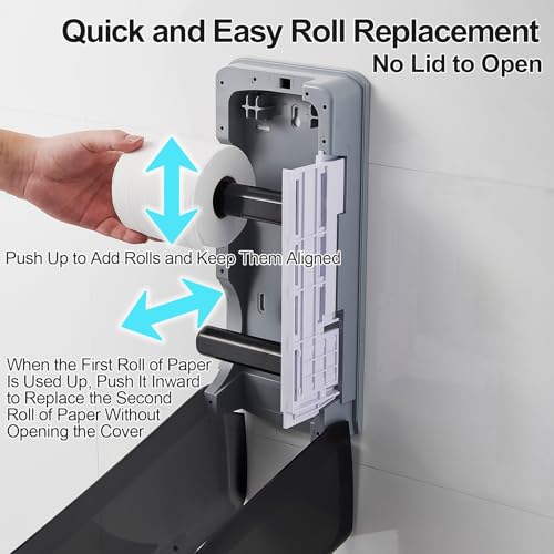 Pollock Commercial Twin Jumbo Toilet Tissue Dispenser - color: Blk-5022-b