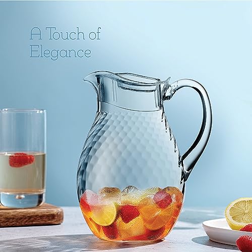Acrylic Pitcher (72 oz), Clear Plastic, Water Pitcher with Lid, Shatterproof, BPA-Free Clear Pitcher, Ideal for Sangria, Lemonade, Juice, Iced Tea & More - color: 1.5 Gallon Clear