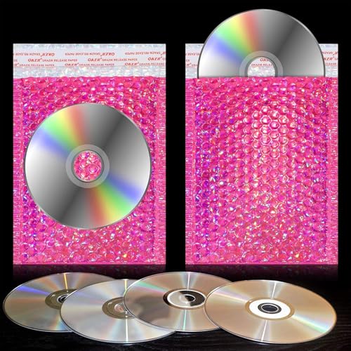 Outus 30 Pack Holographic Bubble Mailers, 11 x 7 Inch, Rose Red - color: Rose Red, size: 11 x 7 inches