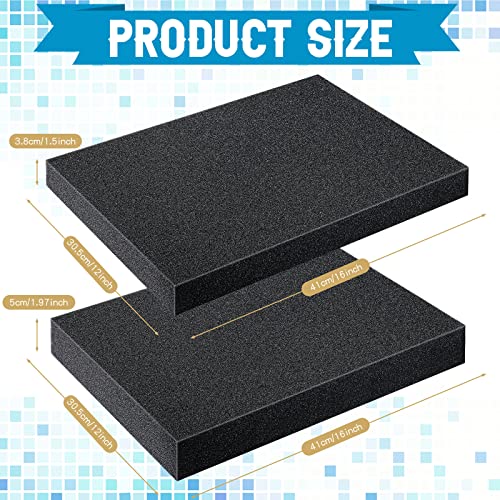Outus 4 Pcs Polyethylene Foam, 16 x 12 x 1.5", 16 x 12 x 2", Black - color: Black, size: 16 x 12 x 1.5 Inch, 16 x 12 x 2 Inch