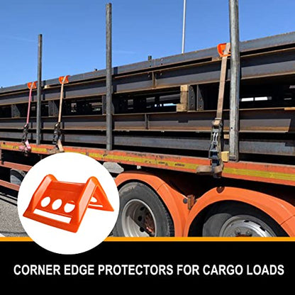 ENJ 20 Pack Flatbed Edge Protector, Edge Corner Tie Down Protector for Up to 4 Inch Straps, Protects Cargo Edges, Flatbed Accessories Plastic Protector