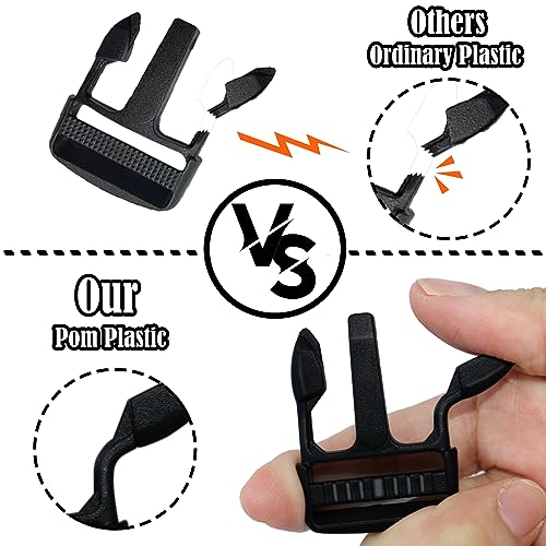 5/8 Inch Buckles Kit, 10 Buckles for Backpack Fanny Pack Belt Dog Collars - color: 5/8 Inch Buckles