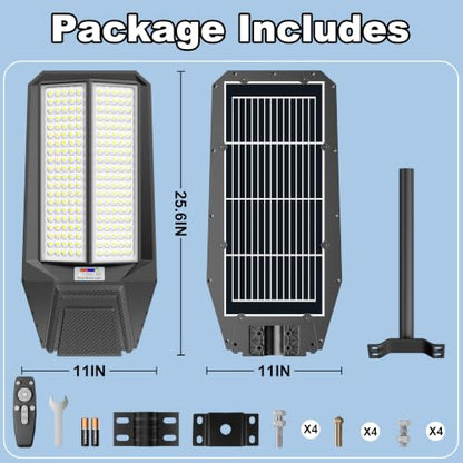 10000W Solar Street Light: Commercial Solar Lights Outdoor Waterproof 200pcs High Brightness LEDs Solar Parking Lot Lights Dusk to Dawn for Yard Garden with Motion Sensor(3 Pack) - size: XL--3 Pack