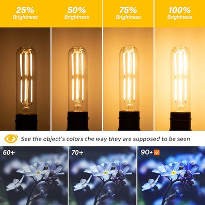 Dimmable E26 T10 LED Bulb Tube Light Bulbs 6W,2700K Solf White 600LM - color: Warm White 2700k, size: 5 Inch-2 Count