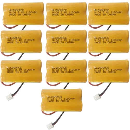 (10 Pack)2.4V 1100mAh Battery Replacement for Exit Sign Emergency Light Exitronix 10010036 Lithonia 10010034 Interstate NIC1394 BEL-179 - color: 10 PCS 1100mAh