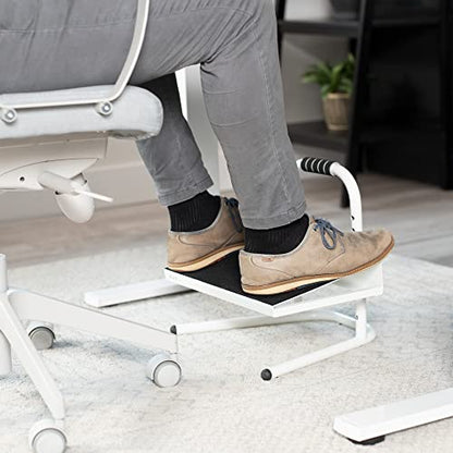 VIVO White Ergonomic Height Adjustable Foot Rest Platform, STAND-FT01W - color: White