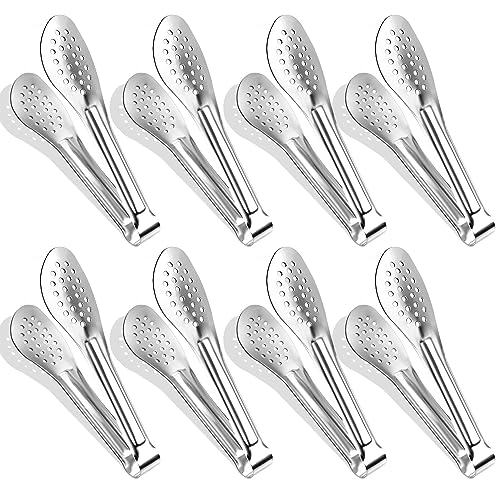 8PCS 9-Inch Serving Tongs,XEVOM Kitchen Tongs,Buffet Tongs,Stainless Steel - size: 9 Inch