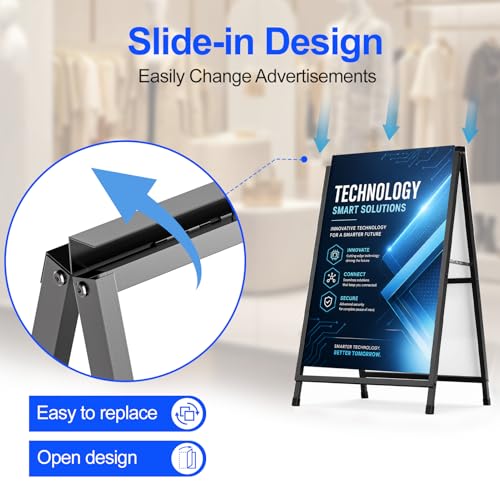 24×36 Inch Slide-in Folding A-Frame Sign Holder (Frame Only)