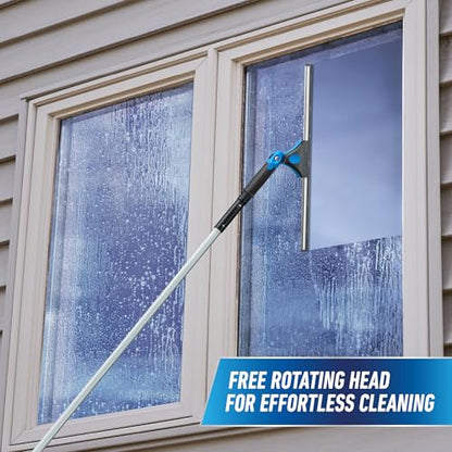 Unger 18-inch Professional Grip Swivel Squeegee – Professional Grade Window Squeegee for the Home, Large Squeegee for Glass Window Cleaning - size: 18"