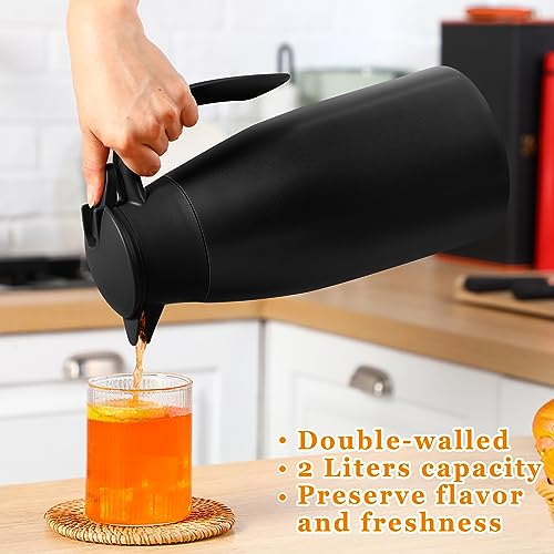 Norme 2 Pcs Thermal Coffee Carafe Creamer, Black, 68 oz - color: Black, size: 68 oz