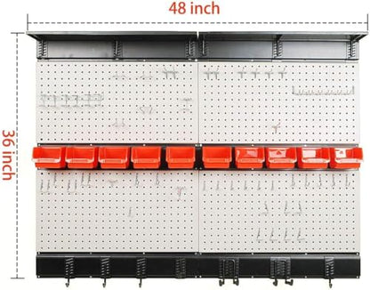 Ultrawall Pegboard Wall Organizer, 48 X 36 inch Garage Storage Pegboard - color: Gray