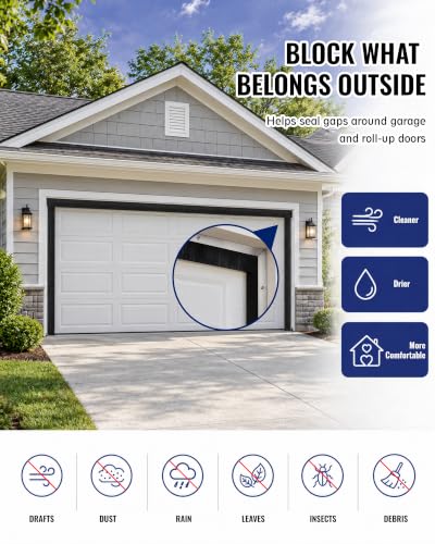 4 Pack Garage Door Side Seal, 45° Double-Row Brush Sweep, 13.1 FT