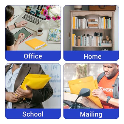 Goefun Manilla Envelopes 10x13, 180 GSM Heavyweight - color: Yellow-25 pack, size: 10x13