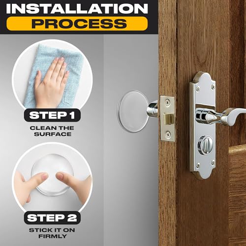 ProStoppr® Door Stoppers - X Large 5" (3 Pack) - Strong Adhesive Backing - color: Clear, size: X-Large 5"