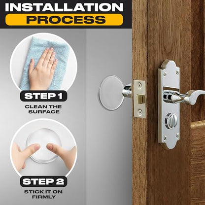 ProStoppr® Door Stoppers - X Large 5" (3 Pack) - Strong Adhesive Backing - color: Clear, size: X-Large 5"