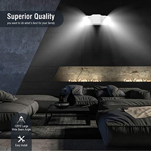 Ciata 6 Pack Black Led Emergency Lights with Battery Backup, for Home Power Failure, Hardwired with Adjustable Heads, Backup Battery, Emergency Lights for Business, Indoor Emergency Lights