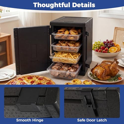 COSTWAY 91 Qt Insulated Food Pan Carrier, Non-Electrical Hot Box