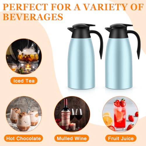 Norme 2 Pcs Thermal Coffee Carafe Creamer, Blue, 68 oz - color: Blue, size: 68 oz