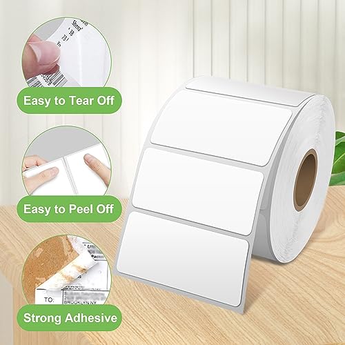 Nelko Genuine 2" x 1" Direct Thermal Label, Self-Adhesive Barcode Labels Compatible with Nelko PL70E Label Printers, No BPA & BPS, 1000 Labels (Commercial Grade) - size: 2x1