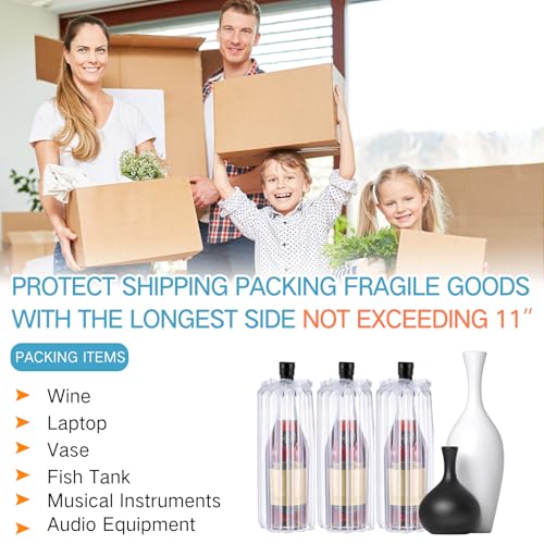 PerKoop 12''x85' Inflatable Air Pillows for Shipping Large Bubble Cushioning Wrap Packing with Pump Bubble Cushioning Wrap Roll with Fragile Stickers for Heavy Duty Moving Protection - size: 12"x85'